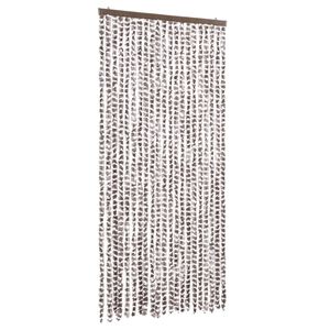 vidaXL Zavesa proti mrčesu taupe in bela 90x200 cm &scaron;enilja
