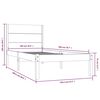 vidaXL Posteljni okvir brez vzmetnice 100x200 cm trdna borovina