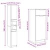 vidaXL Komplet pohištva za kopalnico s predalom 4 pcs Črna Orehovina