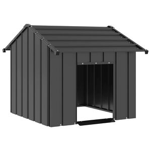 vidaXL Pasja hi&scaron;a s streho 85x107x81 cm Pocinkano jeklo