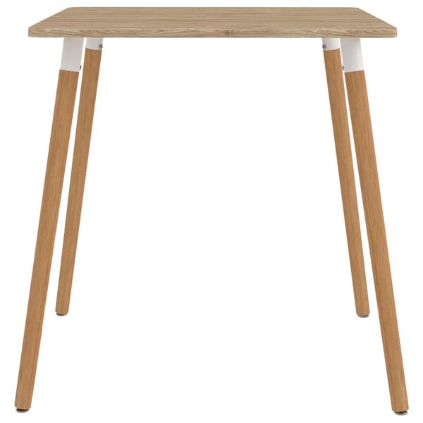 vidaXL 5-delni jedilni komplet 80x80 cm črne in rumene barve