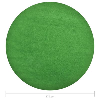 vidaXL Umetna trava s čepi premer 170 cm zelena okrogla