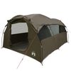 vidaXL Družinski šotor za 6 oseb rjav vodoodporen