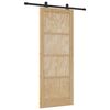 vidaXL Drsna vrata ORKDAL Naravna 83 x 211 cm Trdna borovina