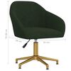vidaXL Vrtljiv jedilni stol temno zelen žamet