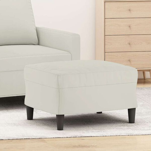 vidaXL Stolček za noge krem 60x50x41 cm žamet