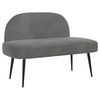 vidaXL Oblazinjena klop z naslonom Temno siva 110 x 60 x 76 cm Žamet