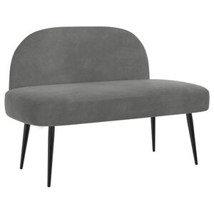 vidaXL Oblazinjena klop z naslonom Temno siva 110 x 60 x 76 cm Žamet