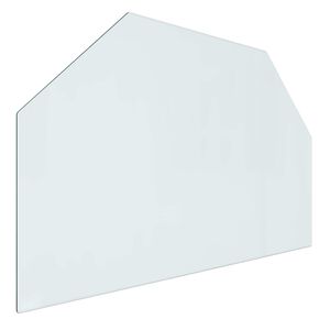 vidaXL Steklena plo&scaron;ča za kamin Transparentno 80 x 50 cm Steklo