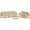 vidaXL Zunanja garnitura za sedenje 7 kos 7-sedežni White and Beige