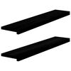 vidaXL Okenske police 2 kosa temno rjava 100x20x2 cm trdna hrastovina