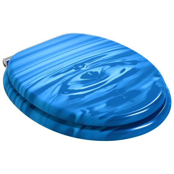 vidaXL Deska za WC &scaron;koljko s pokrovom 2 kosa mediapan modra kapljica