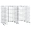 vidaXL Gabionska stena za smetnjak 192x91x120 cm pocinkano železo