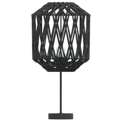 vidaXL Senčilo za svetilko črno Ø23x28 cm železo in papir