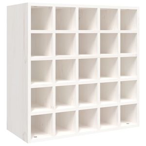 vidaXL Vinska omarica bela 56x25x56 cm masiven les borovina
