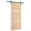 vidaXL Drsna vrata Naravna 80 x 208 cm Trdna borovina
