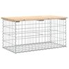 vidaXL Vrtna klop gabion 83x44x42 cm trdna borovina