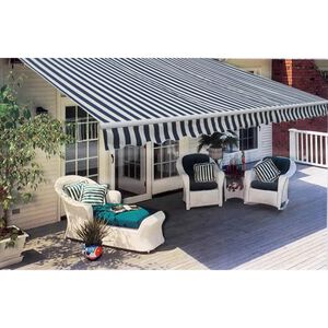 vidaXL Ročno zložljiva tenda 300 cm modro/bela