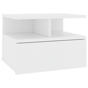 vidaXL Stenska nočna omarica bela 40x31x27 cm inženirski les