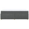 vidaXL Box spring postelja z vzmetnico temno siva 90x190 cm blago