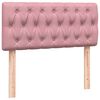 vidaXL Box Spring postelja z vzmetnico Pink 100x220 cm Velvet