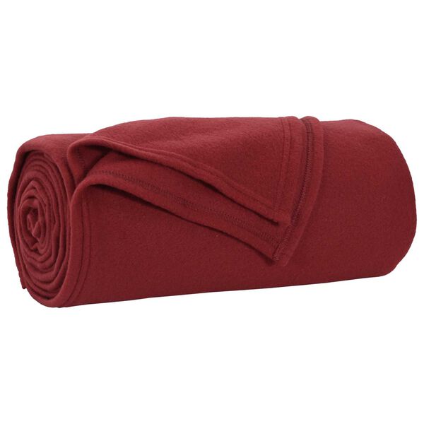 vidaXL Obloge 6 pcs Bordeaux rdeča 240 x 220 cm Flis