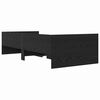vidaXL Konstrukcija postelje s predalom Črna Orehovina 90 x 200 cm