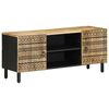 vidaXL TV omarica črna 105x33,5x46 cm masivni neobdelan les Mango