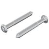 vidaXL Vijak 2 kos srebrna M6 x 50 mm Jeklo