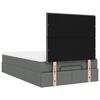 vidaXL Otomanska postelja z vzmetnico & LEDs temno siva 120x200 cm