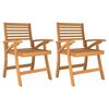 vidaXL Vrtni stoli 2 kosa 58x58x87 cm trden akacijev les