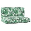 vidaXL Set blazin za palete 2 pcs Zeleni Listni Vzor Oxford tkanina