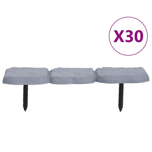 vidaXL Obroba za travo s konicami 30 kosov PP