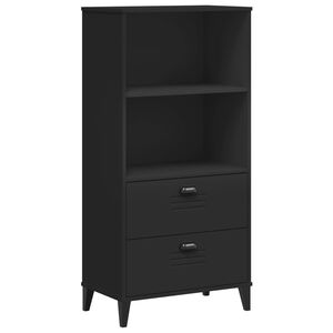 vidaXL Knjižna omara VIKEN črna 60x35x123 cm inženirski les