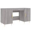 vidaXL Pisalna miza siva sonoma 140x50x75 cm inženirski les