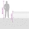 vidaXL Spike Fence Črna 200 x 110 cm Pra&scaron;no lakirano jeklo