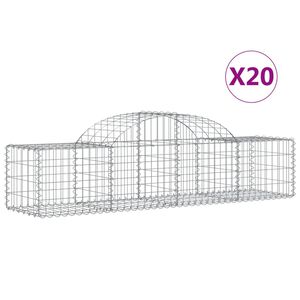 vidaXL Obokane gabion ko&scaron;are 20 kosov 200x50x40/60 cm pocinkano železo