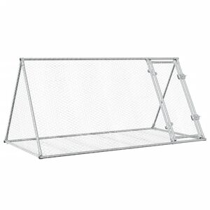 vidaXL Zajčnik srebrna 200x105x91 cm pocinkano jeklo