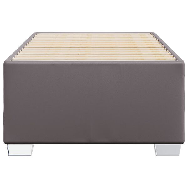 vidaXL Posteljni okvir siv 80x200 cm umetno usnje