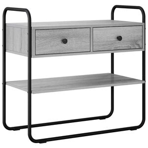 vidaXL Konzolna miza Siva Sonoma 80 x 40 x 75 cm Inženirski les