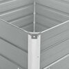 vidaXL Dvignjeno Vrtno Korito 100x100x77 cm Pocinkano Jeklo Sive Barve