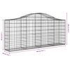 vidaXL Obokane gabion ko&scaron;are 12 kosov 200x30x80/100 cm cinkano železo