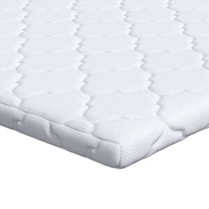 vidaXL Kokosova blazina Bela 70 x 200 cm žakardna tkanina