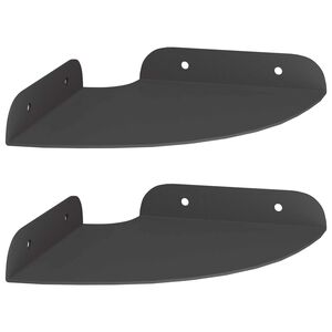 vidaXL Ležeča polica s polico 2 pcs Črna 15 x 15 x 2 cm