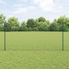 vidaXL Ograja s stebrom Zelena 1,2 x 25 m Jeklo in PVC