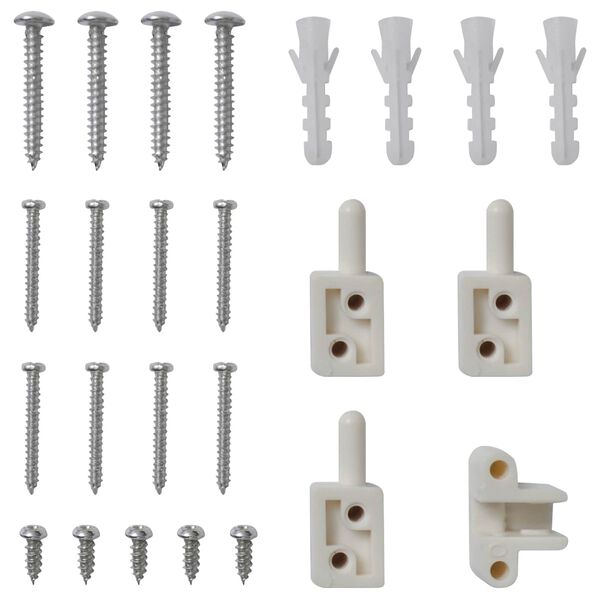 vidaXL Zaslon proti insektom na tečajih Bela in črna 100 x 215 cm