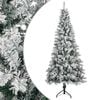 vidaXL Umestno božično drevo 120 cm PVC in jeklo Zelena in Bela