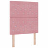 vidaXL Postelja z vzmetnico z vzglavjem Roza 80 x 200 cm Žamet