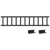 vidaXL Snežni varovalni sistem za strehe Črna 600 x 2,5 x 20 cm Jeklo