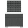 vidaXL Box spring postelja z vzmetnico temno siva 80x200 cm blago
